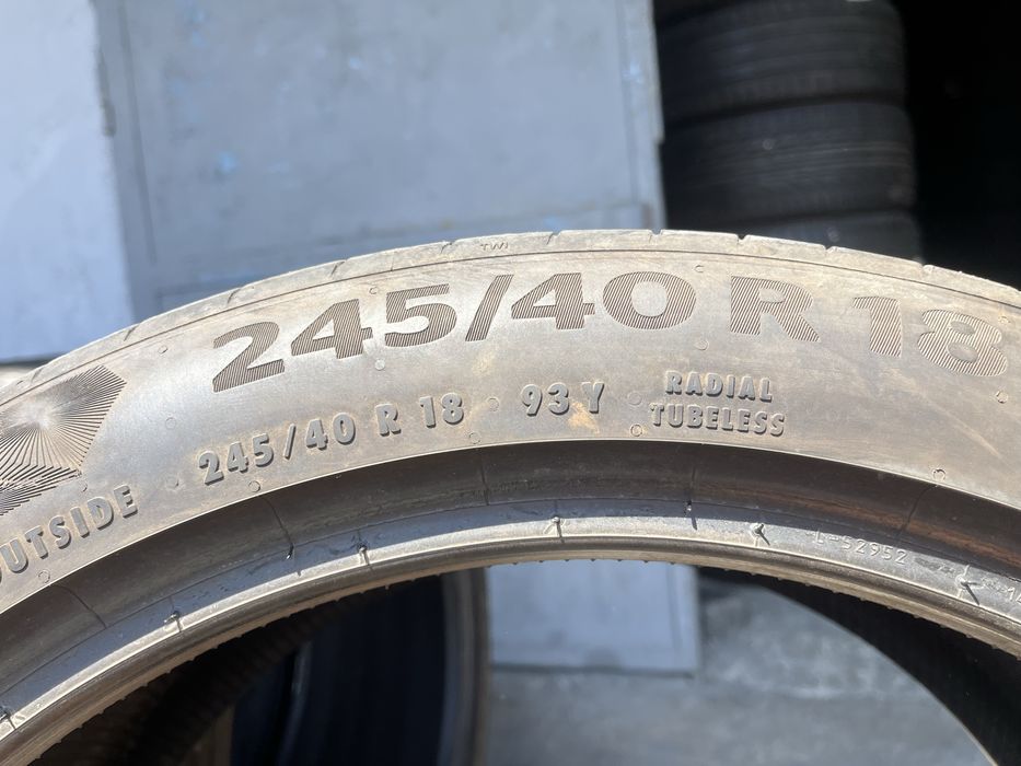 4 бр. летни гуми 245/40/18 Continental DOT 3618 4-5 mm