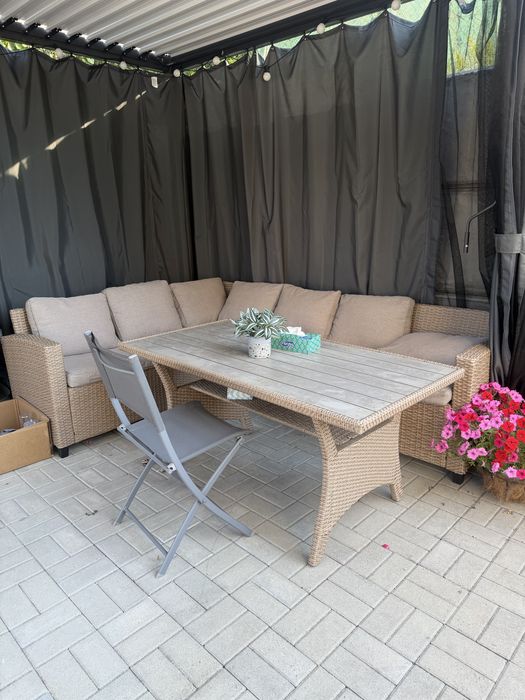 Set terasă AGERMOSE 6pers. natur