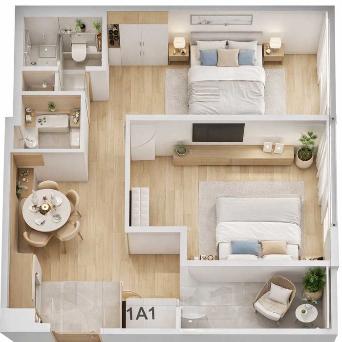 Двустаен апартамент в Южен