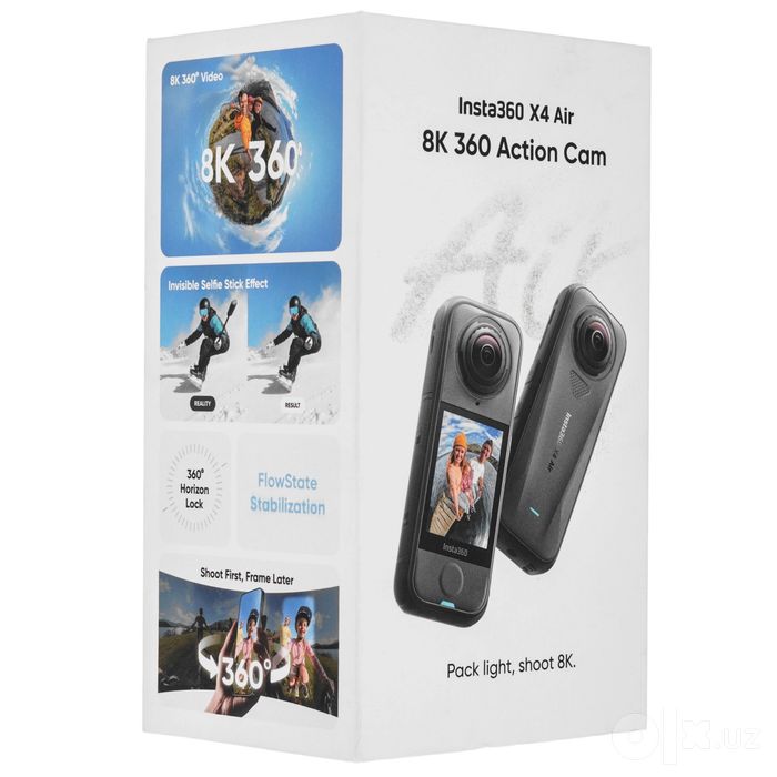 Insta360 x4 Air 8k 360 Camera. 3 oy do’kondan kafolat