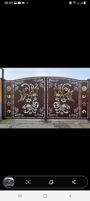 Porți din tabla decupata prin laser