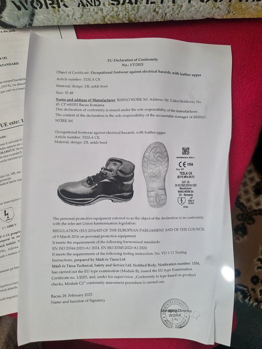 Bocanci muncă Electro Izolanți 1000v