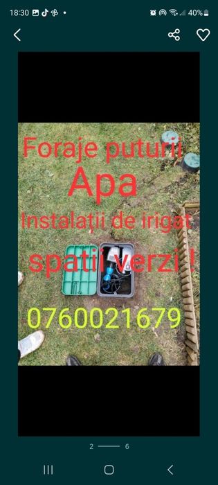 Foraje puțuri apa denisipari