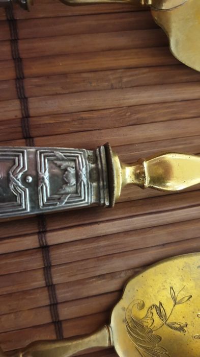 Комплект антични френски сребърни лъжици Минерва