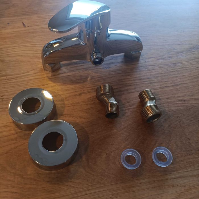 НОВ! Смесител за душ – стенен, едноръкохватков, хром, G 1/2