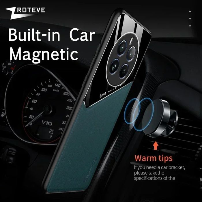 Realme 12 Pro+ / 12X / 12 Pro / 12 / GENEROUS Кожен кейс гръб с магнит