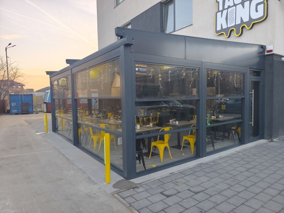 Pergola retractabila din aluminiu cu membrana pvc sau  bioclimatica,  sticla, copertine-montaj +garanție București - Ilfov