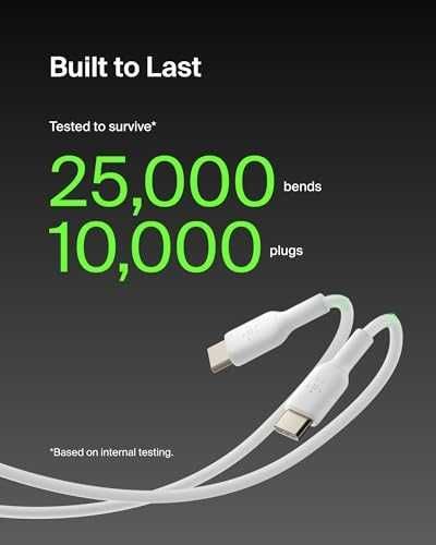 Нови Belkin 2 броя USB-C към USB-C кабел за бързо зареждане телефон 1 метър