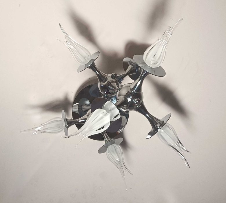 Lustra, Art Deco, Postmodern, Aureliano Toso, Murano Tulip, vintage