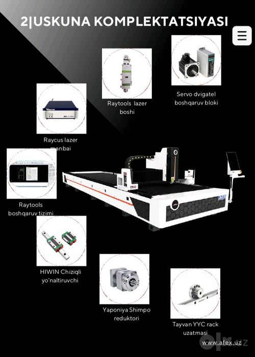 Лазерный станок для резки металла 6 metr 6 kw lik
Metal lazer stanok