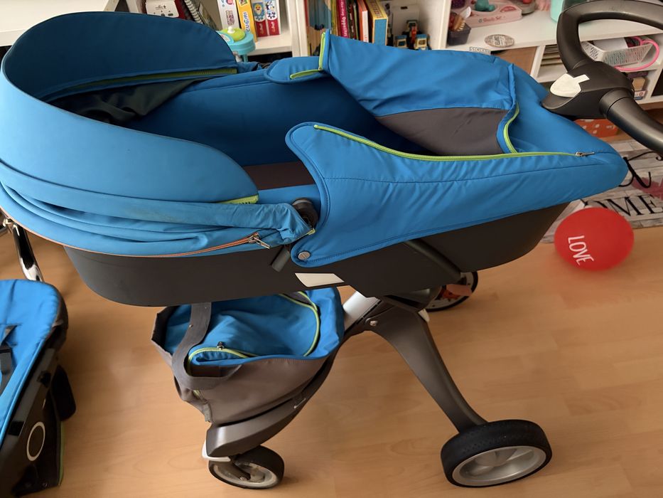 Căruț Stokke complet – landou, parte sport și scoică auto
