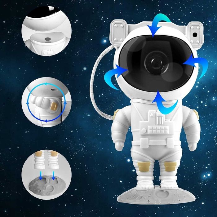 Lampa pentru copii astronaut - galaxie de stele cu laser - OFERTA