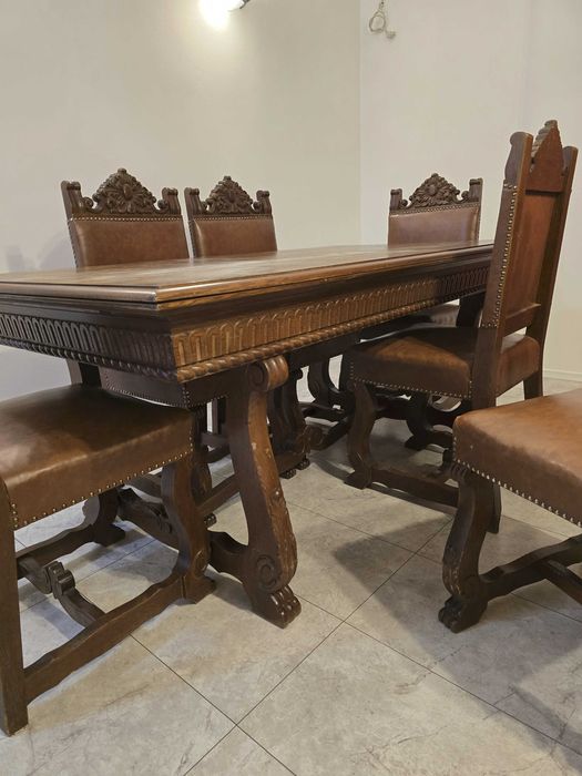 Set mobila living din lemn masiv