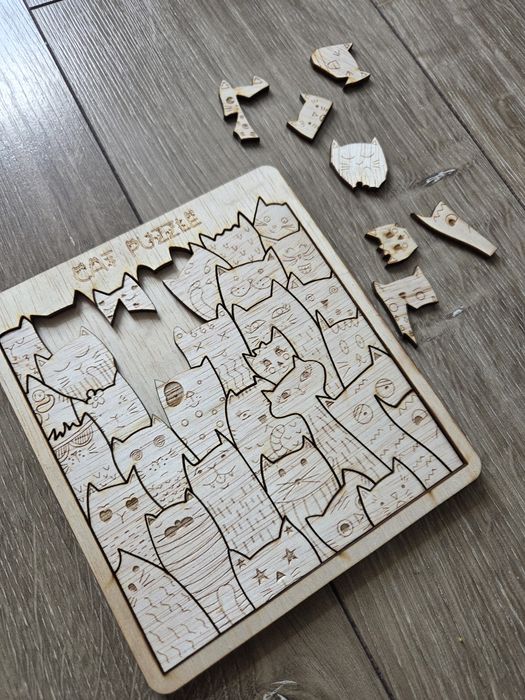 Дървен пъзел за деца