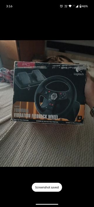 Racing gaming formula 1 feedback wheel pedals logitech retrogaming