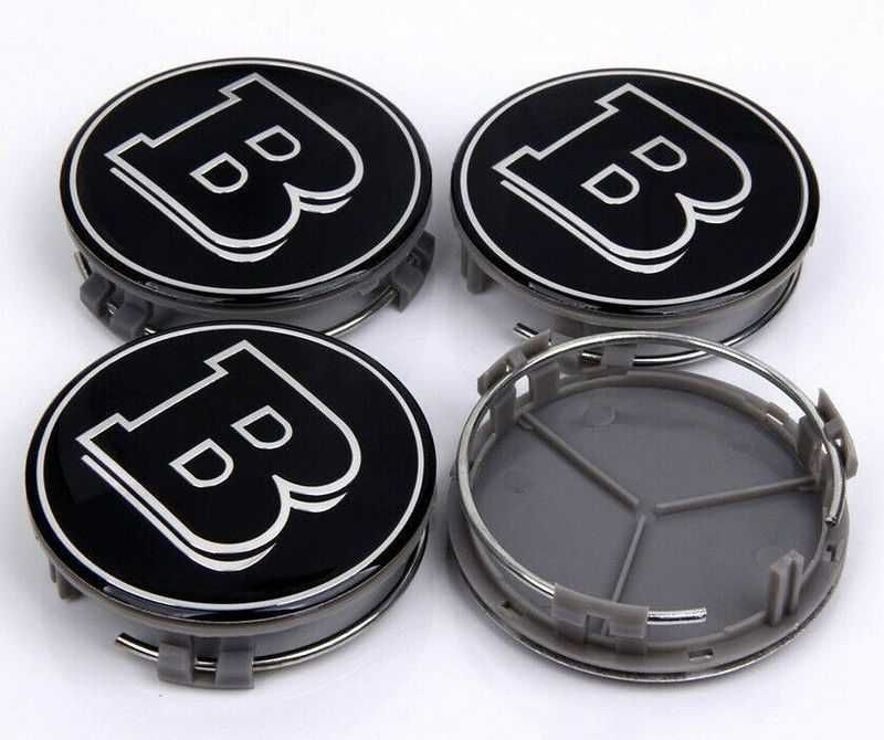 Brabus капачки за джанти Брабус 75мм 4 броя черни Mercedes