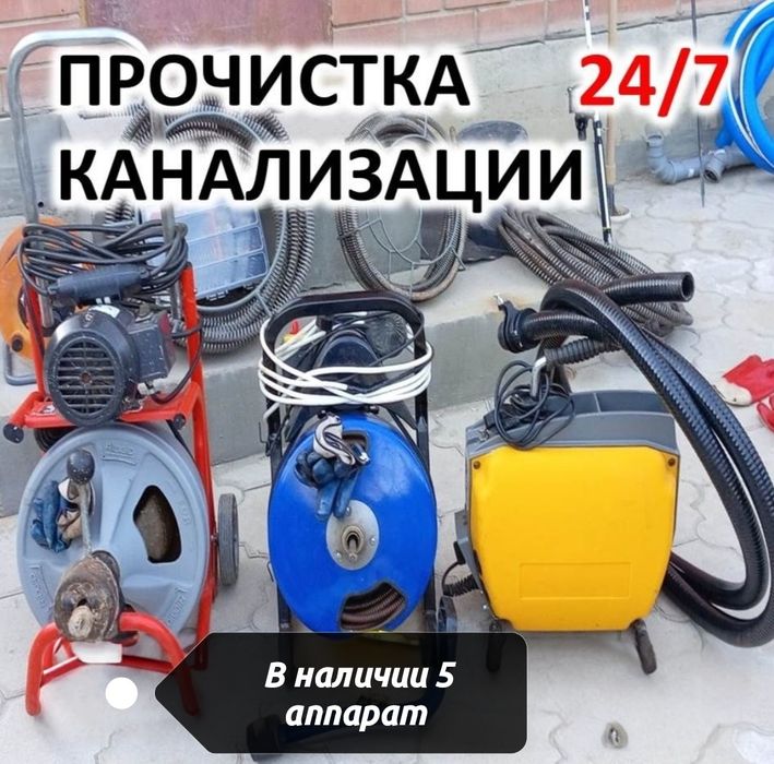 Прочистка чистка канализации аппаратом