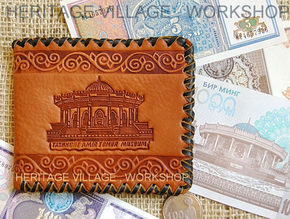 Кожаное портмоне ручной работы.