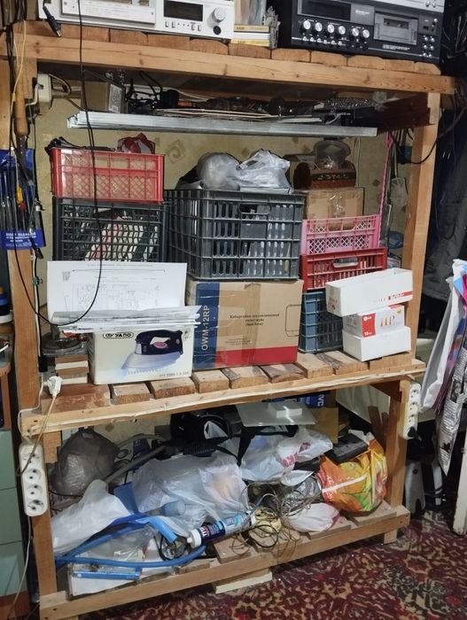 Стеллаж деревянный из бруса