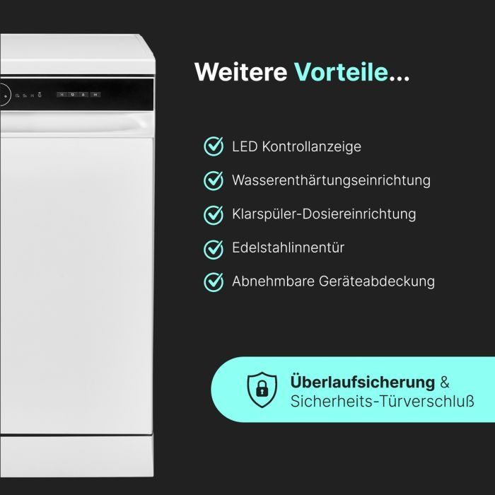 Нова свободностояща съдомиялна 60 см Bomann GSP 7417 бял гланц