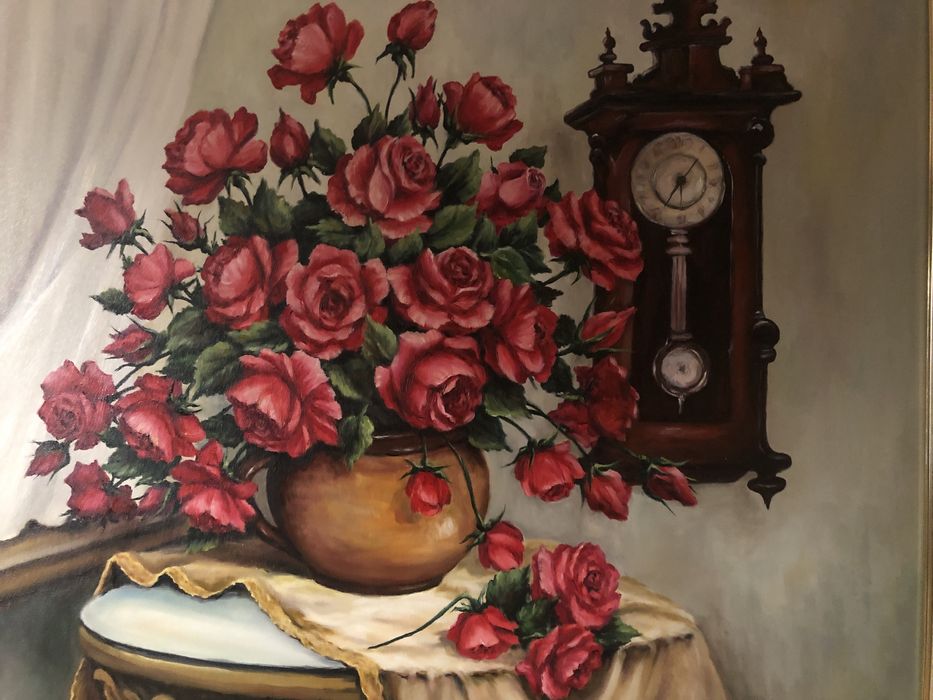 Reducere 50%! Tablou original semnat pictura in ulei dimensiune mare