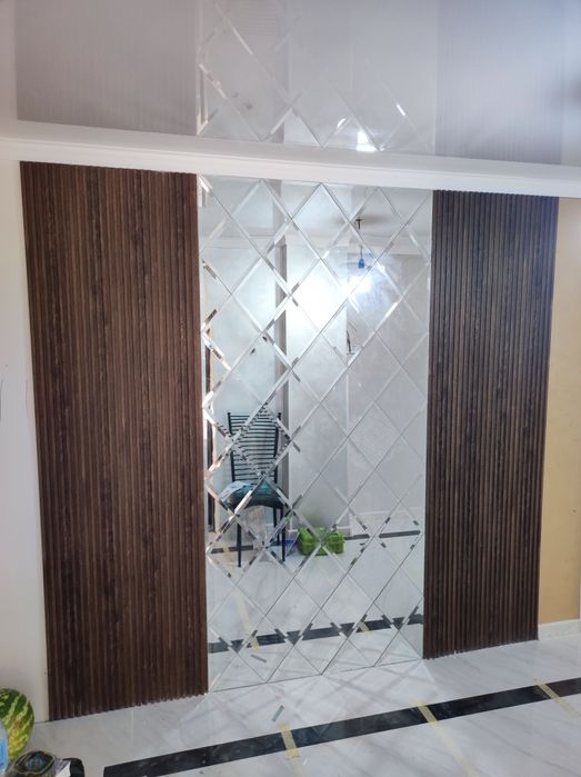 Ойна кесиш урнатиш Хизмати.Ромбик Зеркола Витрина ДушКабина.