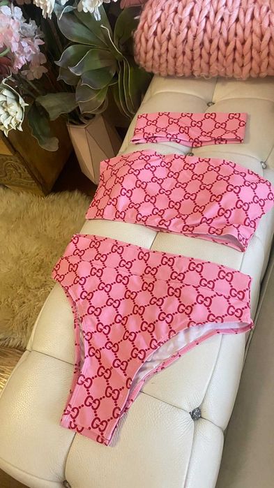 бански бикини S/M/L* Gucci PINK TECHNICAL **floral