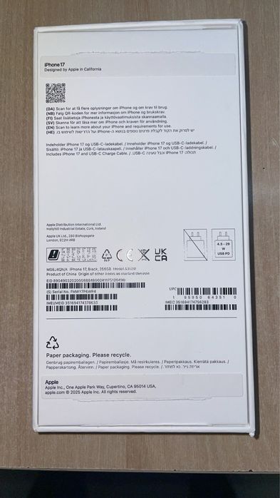 Iphone 17 Black256Gb