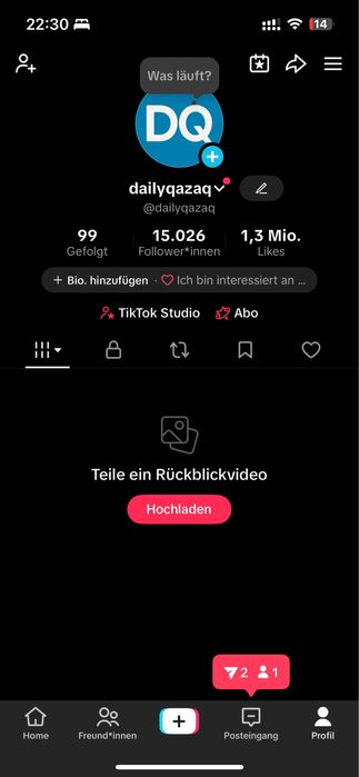 Тик ток аккаунт