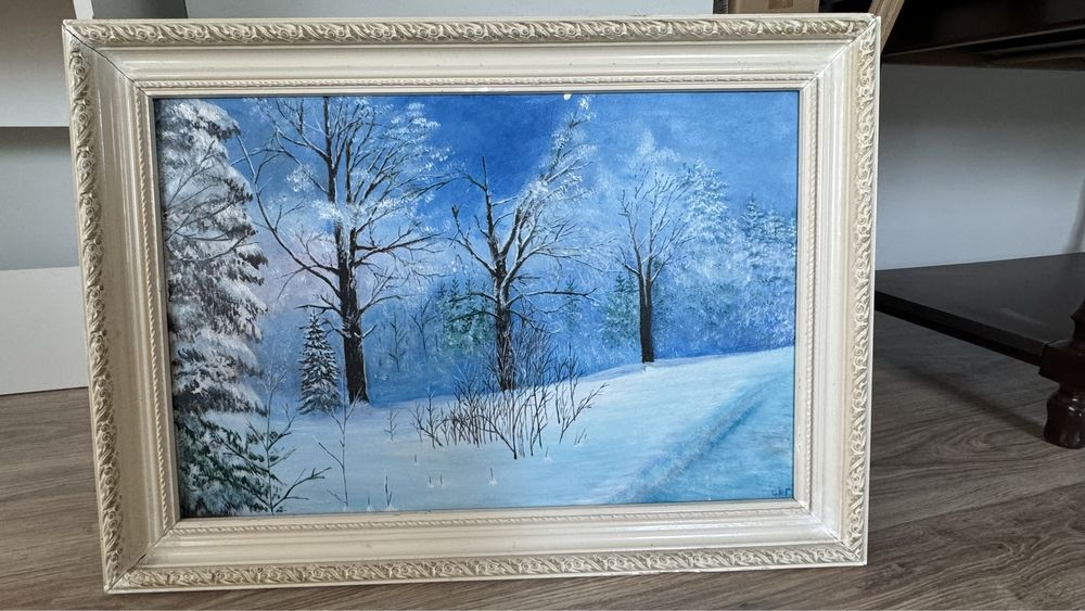 Зимна картина неизвестен художник