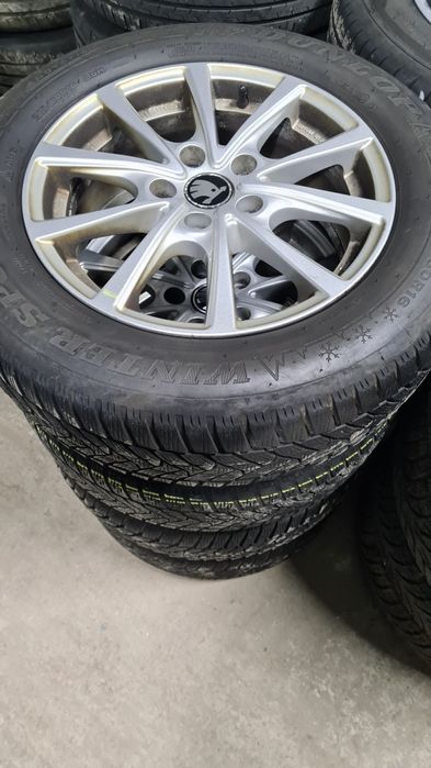 Jante aliaj 5x112 + anvelope iarna DUNLOP, DOT 4623, profil cca 7mm !!