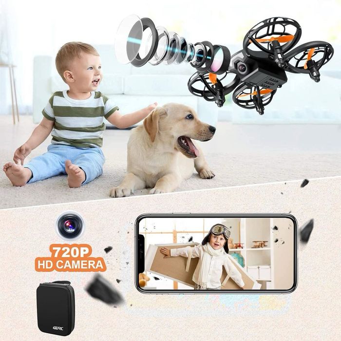Mini Drone 4DRC cu Cameră 720P HD și Protecție Îmbunătățită pentru Elice – Pentru Copii
