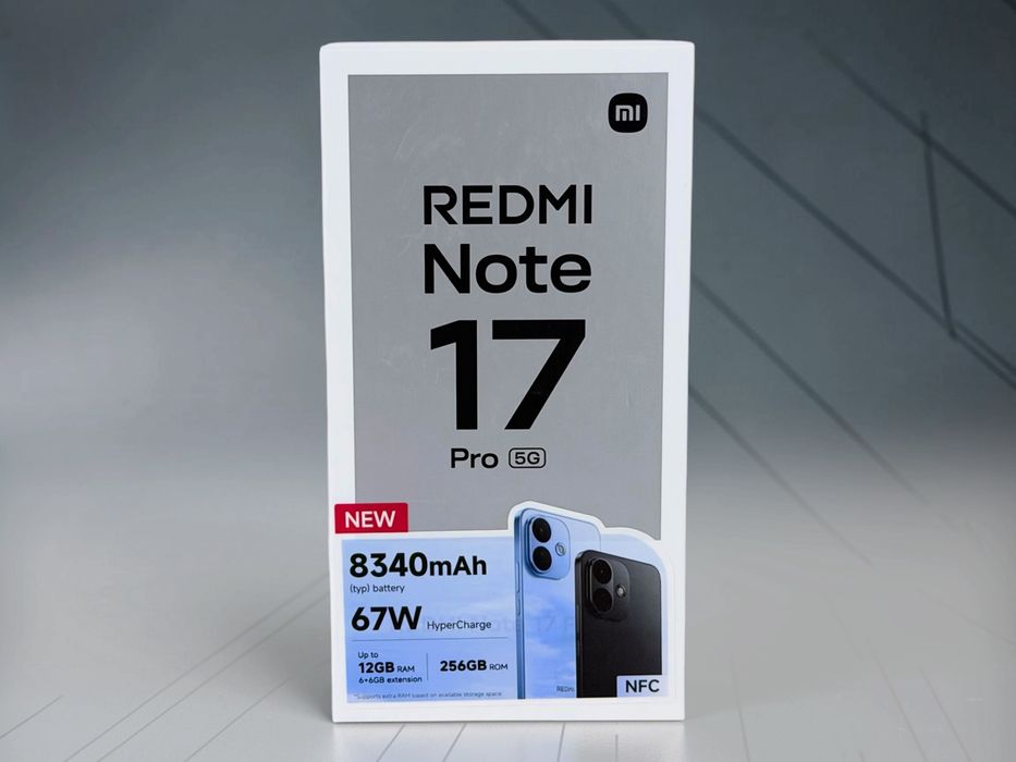 НОВ! Xiaomi Redmi Note 17 Pro 5G 256GB 6RAM Black 2г. Гаранция!