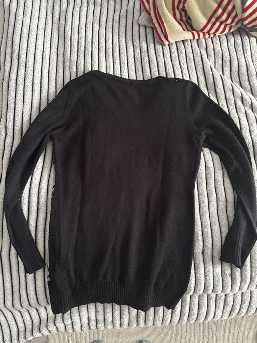 Pulover negru/gri skull argyle xl