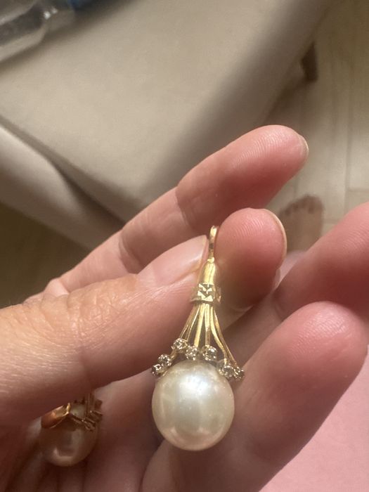 Золото серги бриллиант 12 гр