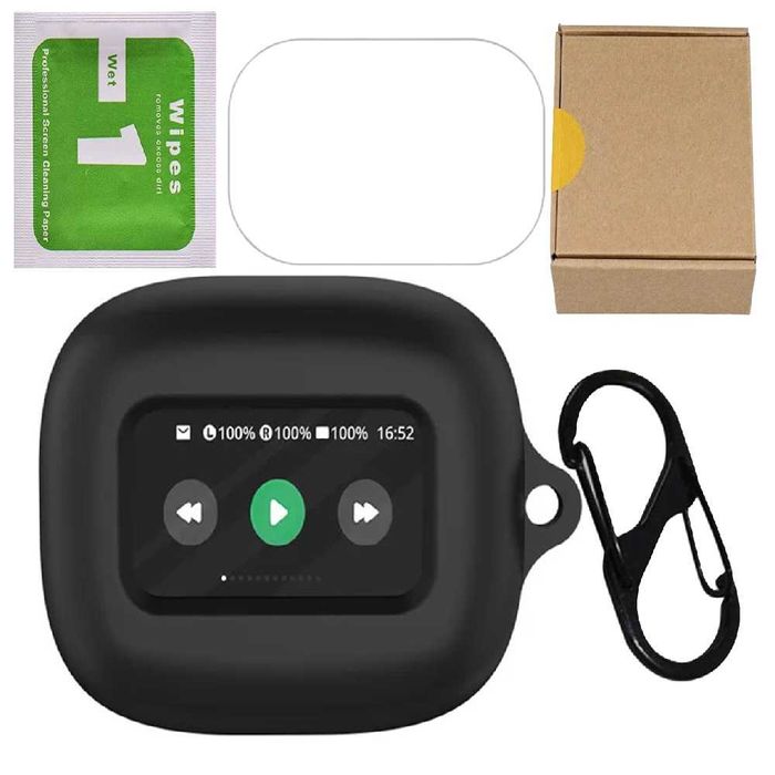 Husa TPU Negru + Folie protectie ecran pentru casti JBL Live Beam 3