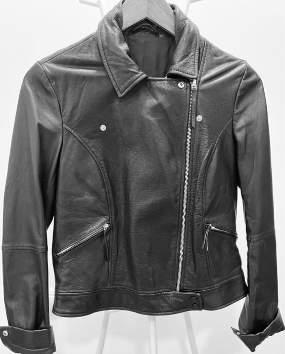 Jacketa dama piele, Massimo Dutti, NOUA