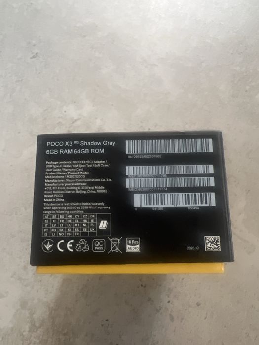 Poco X3 NFC 64 GB rom 6GB ram