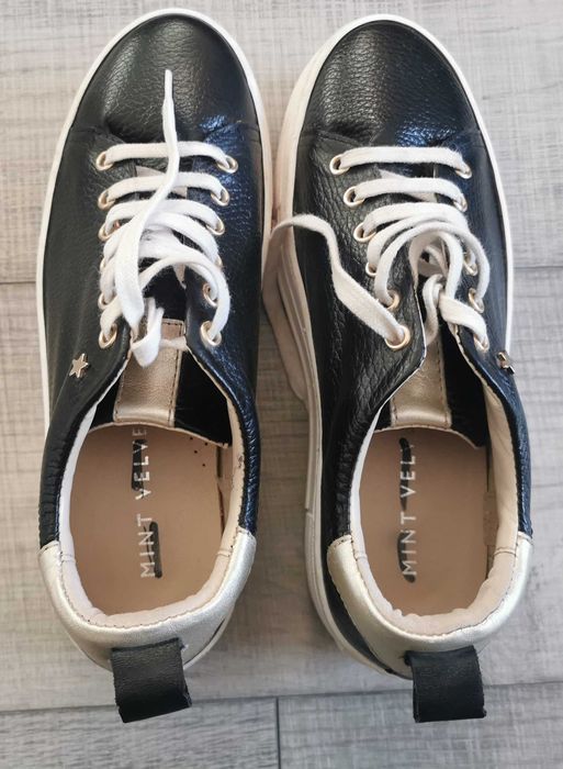 Sneakers Mint Velvet Black Belle Platform Trainers 39