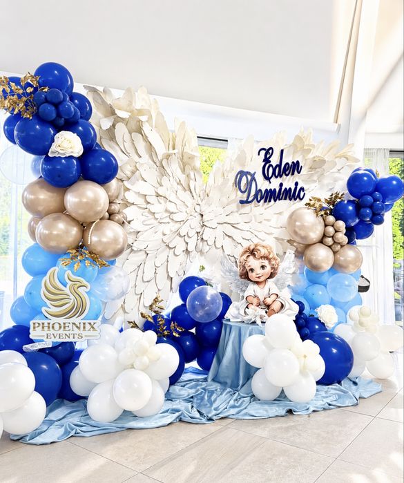Aripi inger baloane photocorner decoratiuni aranjamente decor botez