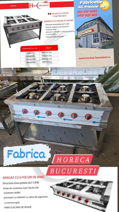 ARAGAZ  6FOC Suport inox / ARAGAZ inox 8- 6-4-3-2-1Ochi /Masina gatit/