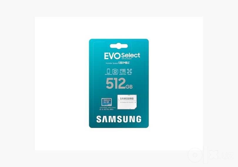 Карта памяти Samsung EVO Select 512 ГБ microSD U3