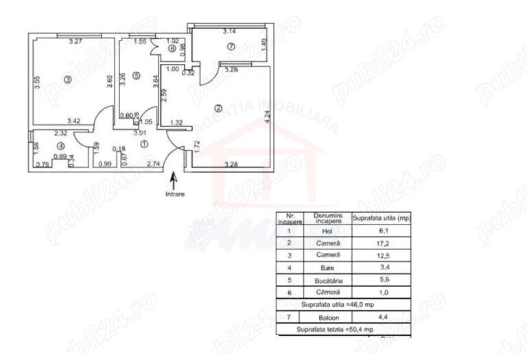 Vanzare apartament 2 camere, pret 67.000 EURO Micro 19