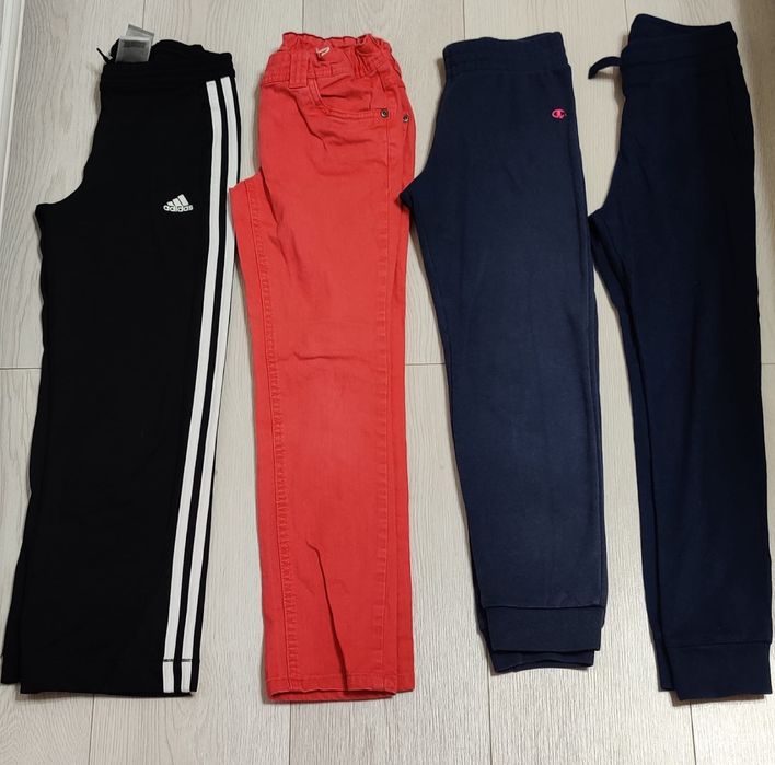 Lot pantaloni pentru fetite. 7-8ani, adidas, Tom Tailor, Champion, H&M