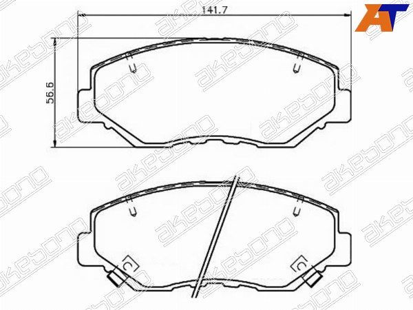 Колодки тормозные передние  Honda Civic