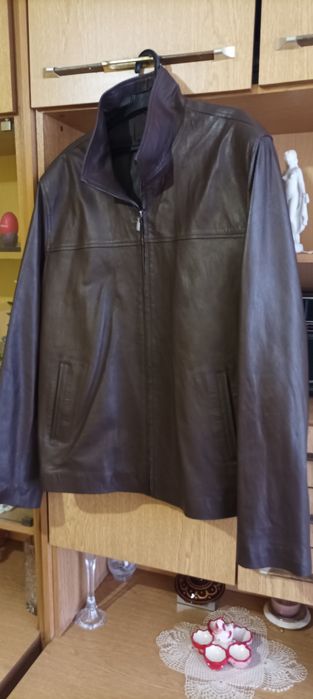 Мъжко кожено яке,кафяво.