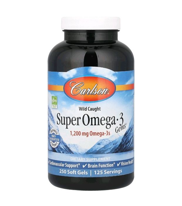 Супер Омега3 Карлсон,omega3, 250кап,США