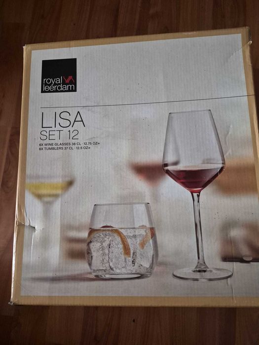 set Royal Leerdam Lisa – 12 piese (6 pahare vin + 6 pahare apă)
