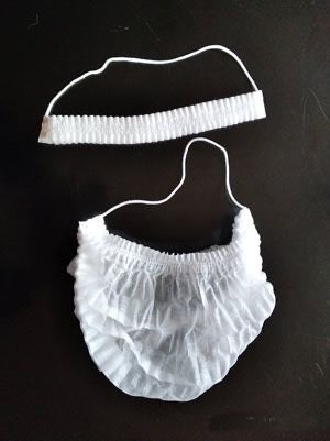 Набородник одноразовый защитный. Шапка для бороды. Соколга шапка.