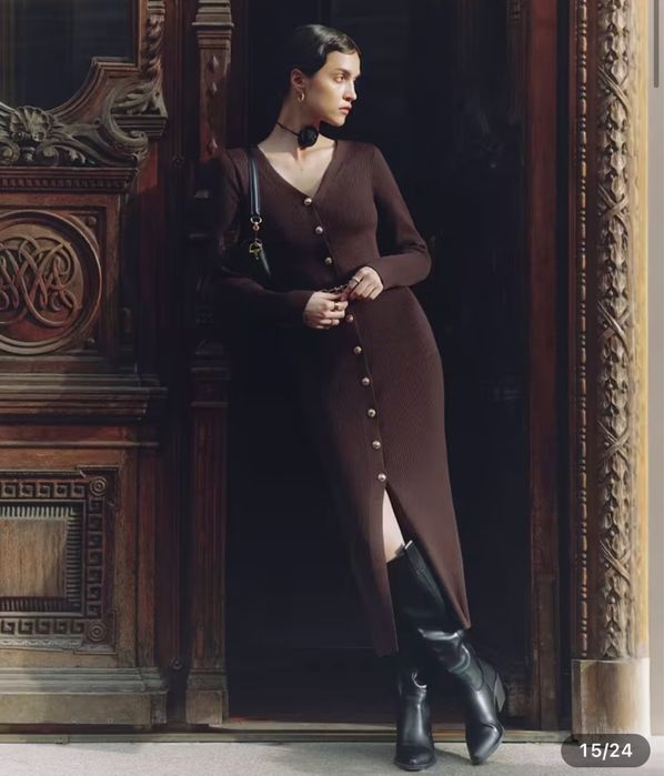 Элегантное платье с ремнём